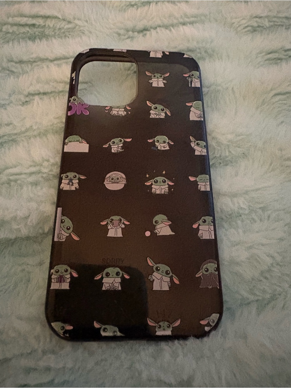 Baby Grogu Black Phone Case - for IPhone 12